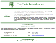 Tablet Screenshot of freyfamilyfoundation.org